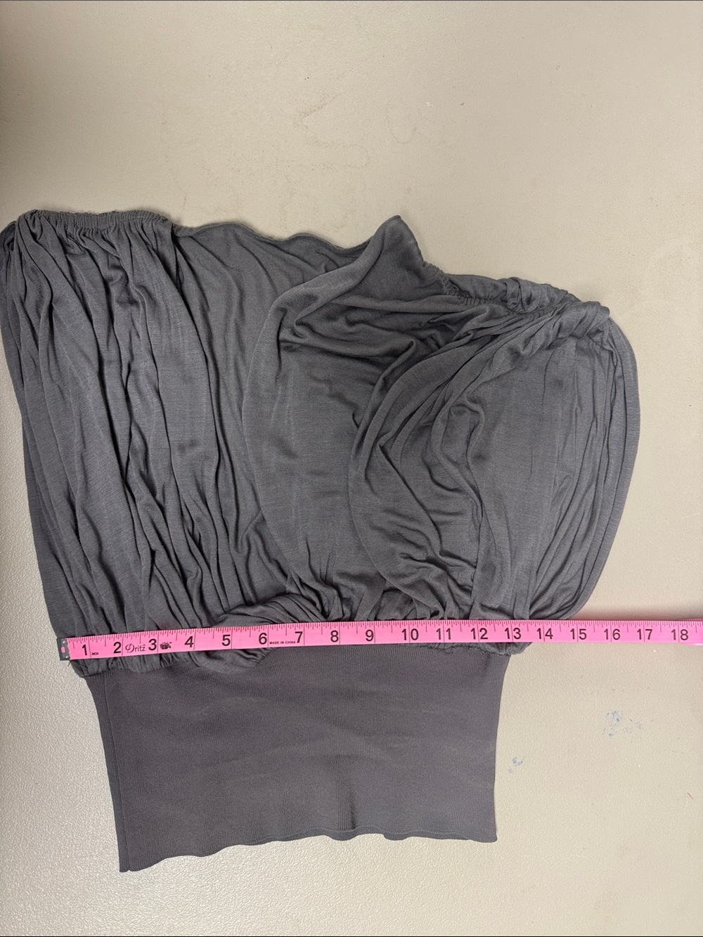 Elegant Grey Pleated Women's Dress - Picture 12 of 13